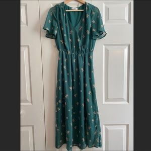 Farrow midi floral dress